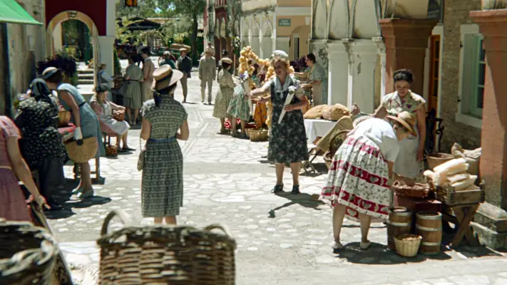 Danilia Village As Kassiopi Market one of Marble Hall Murders Corfu Filming Location