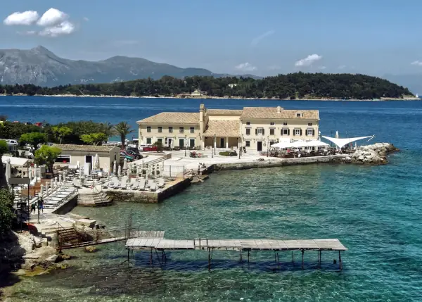 View of faliraki from a distance - A Marble Hall Murders Film Location