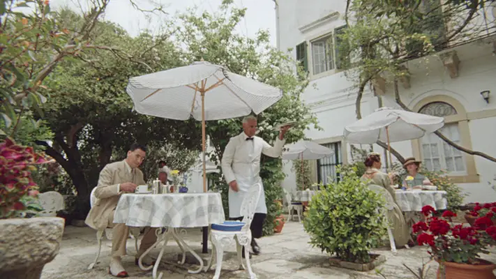 Punt having a coffee at the Hotel Xenia In Corfu